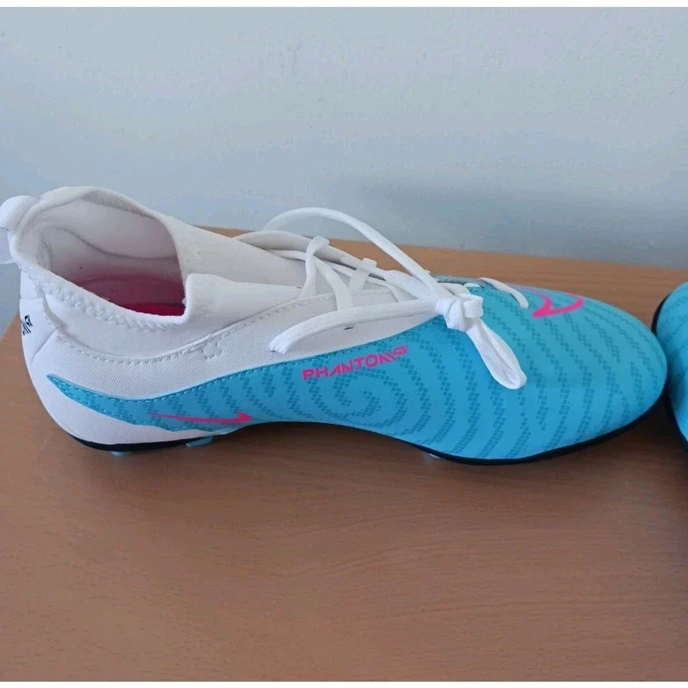Nike Phantom GX Academy Youth Soccer Cleats 6Y Blue Pink White DD9563-446